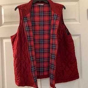 Red/Plaid Puffer Vest